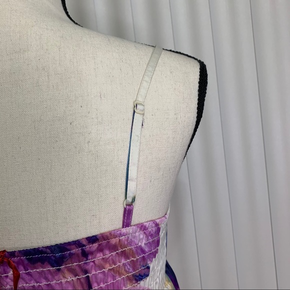 FireLA White Floral Bubble Skirt Mini Dress w/ Bow - Picture 9 of 13